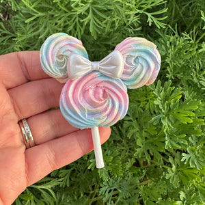 Custom Mouse Lollipop Clay Bow