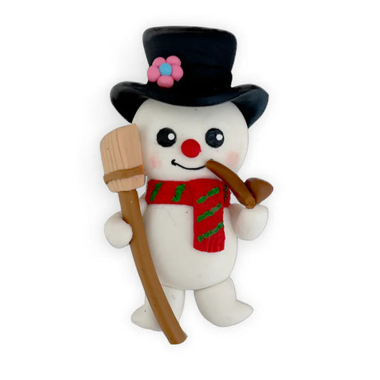 Snowman Clay Bow