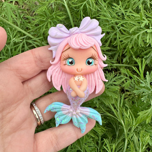 Custom Mermaid Clay Bow