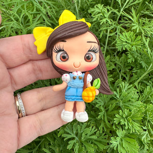 Custom Pineapple Girl Clay Bow