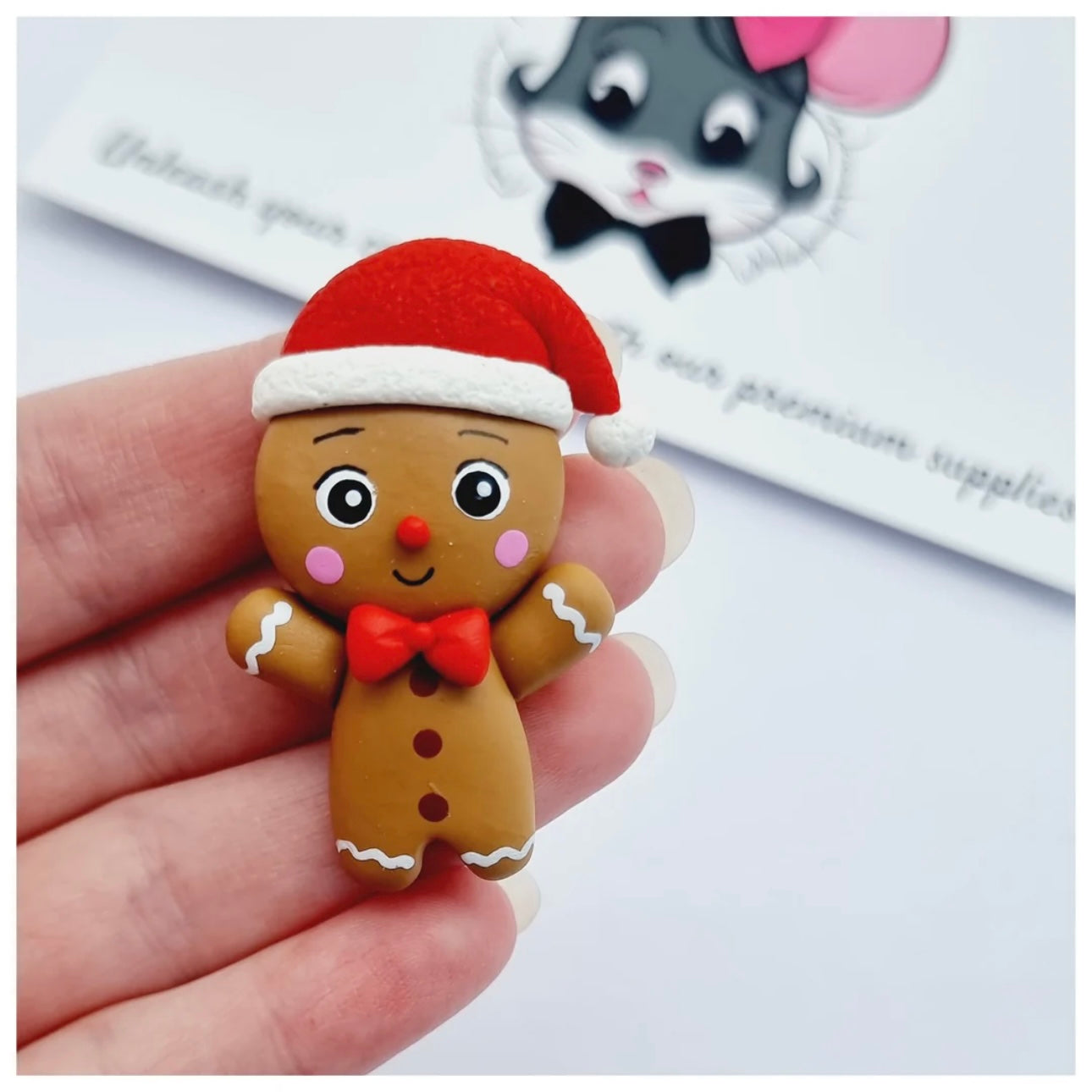 Custom Gingerbread Clay Bow