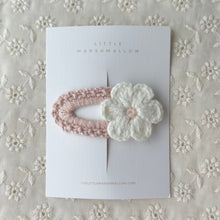 Load image into Gallery viewer, Flower Crochet Clip// Pale Pink