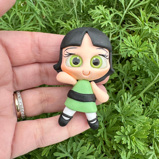 Custom Puff Girl Clay Bow