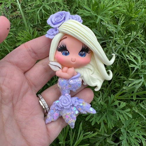 Custom Mermaid Clay Bow