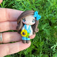 Custom Sunflower Girl Clay Bow