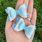 Blue Floral Mini Imogen Bows