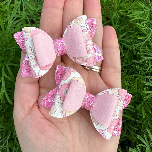 Pink Floral Mini Imogen Bows