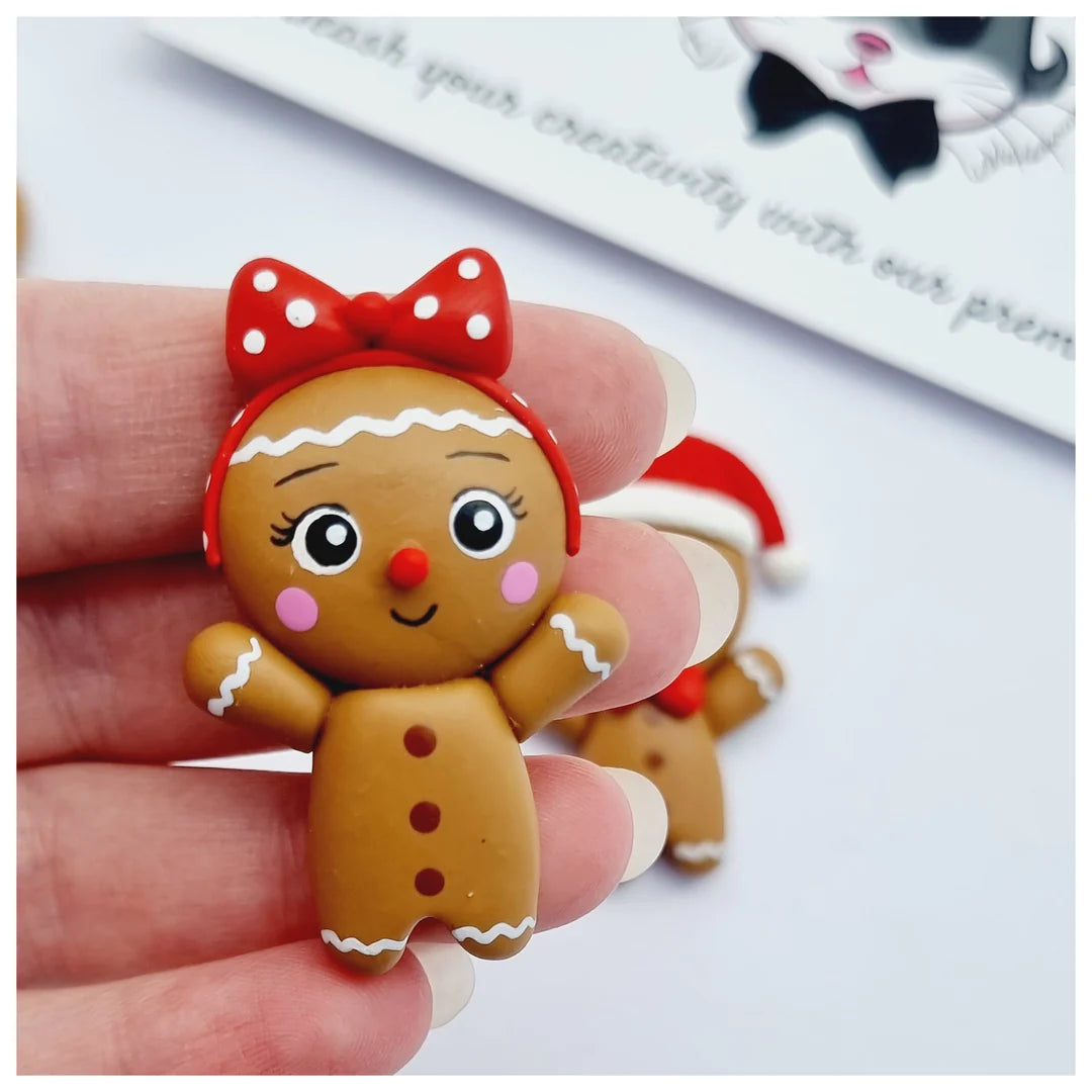 Custom Gingerbread Clay Bow