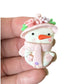 Pink Snowman Custom Clay Bow