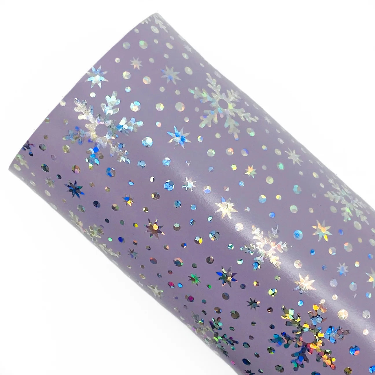 Snowflakes Holographic Leather (Purple)