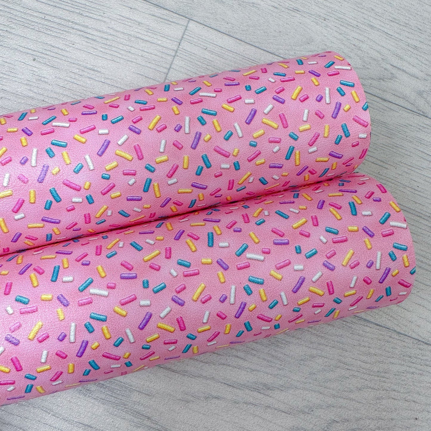 Pink Sprinkles Printed Leather