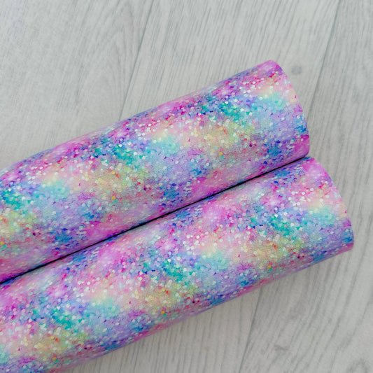 Rainbow Sparkles Printed Leather