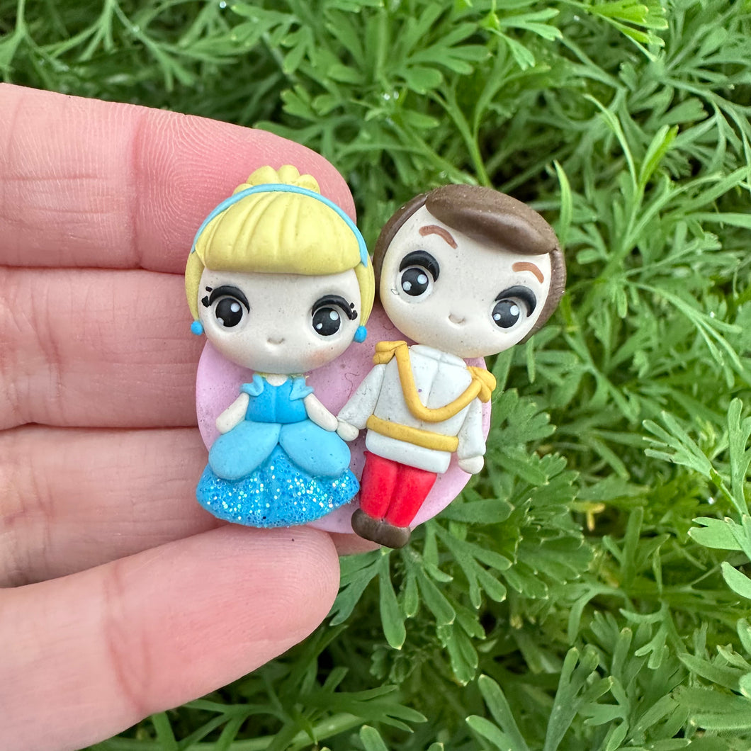 Custom Princess Couple Clay Bow