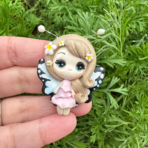 Custom Floral Fairy Clay Bow