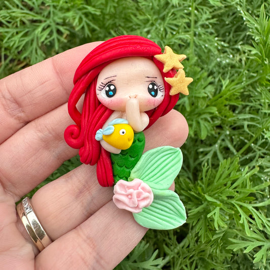 Custom Mermaid Princess Clay Bow