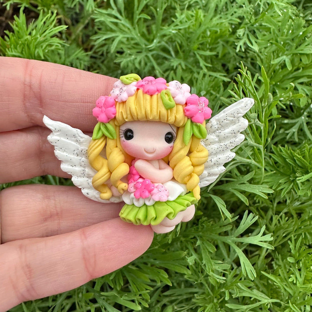 Custom Floral Fairy Clay Bow