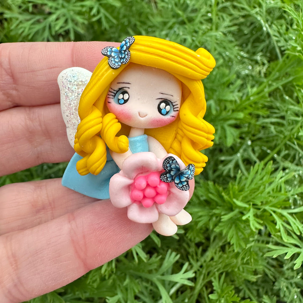 Custom Floral Fairy Clay Bow