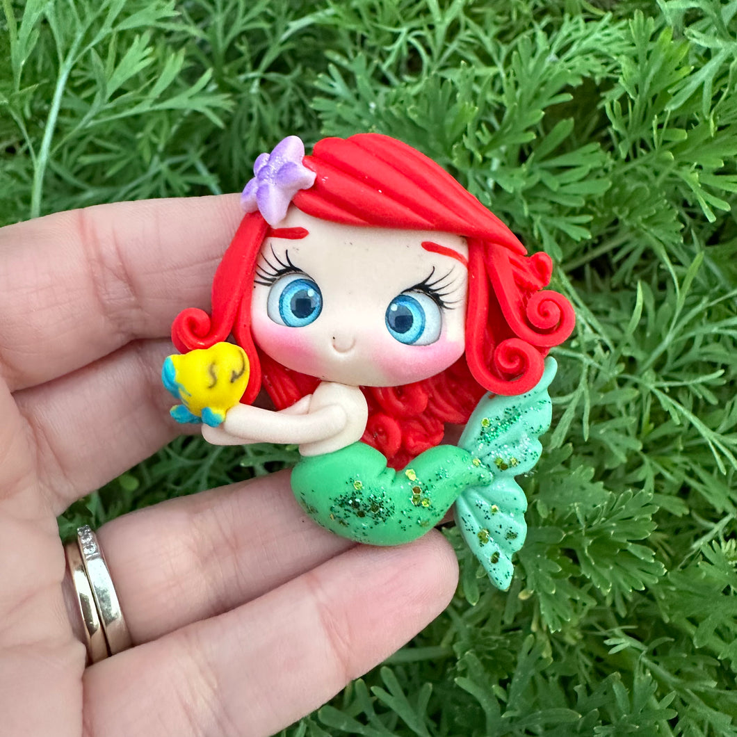 Custom Mermaid Princess Clay Bow