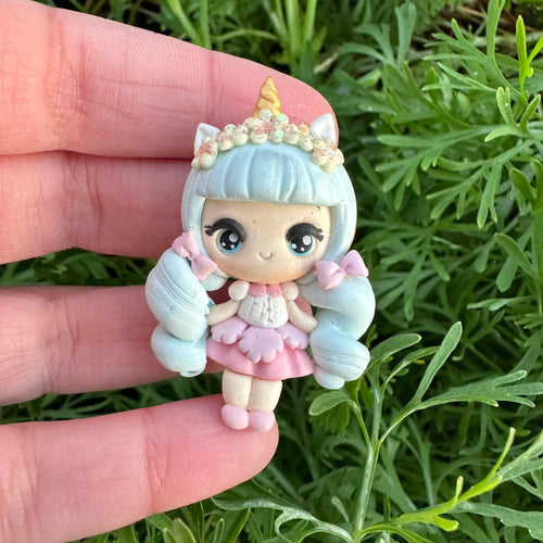 Custom Unicorn Girl Clay Bow