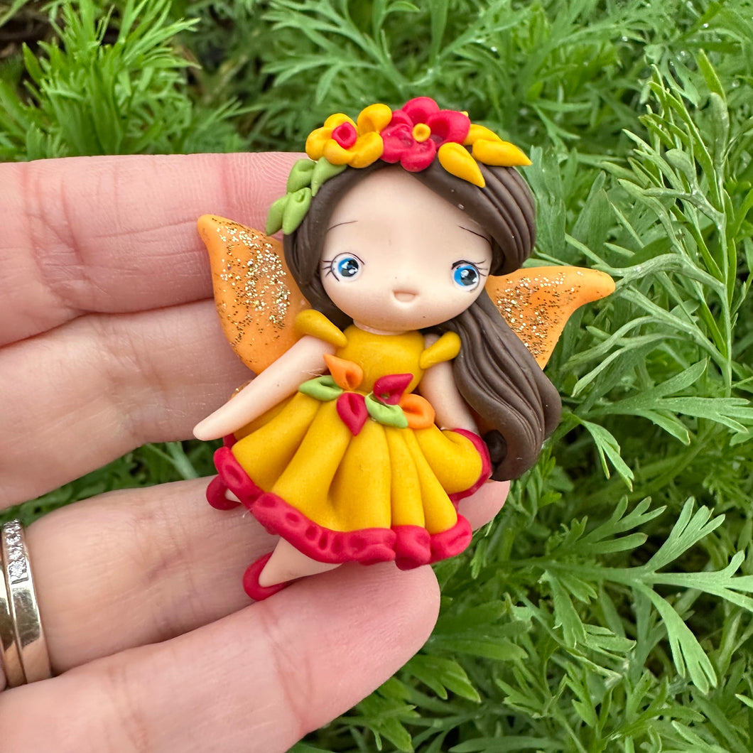 Custom Floral Fairy Clay Bow