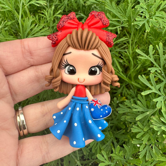 Custom Aussie Girl Clay Bow