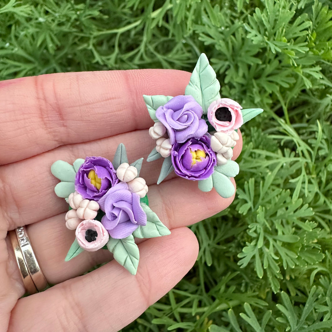 Custom Floral Clay Bow Piggys