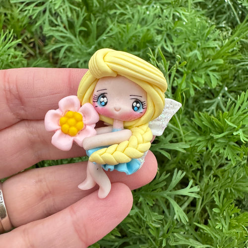 Custom Floral Fairy Clay Bow