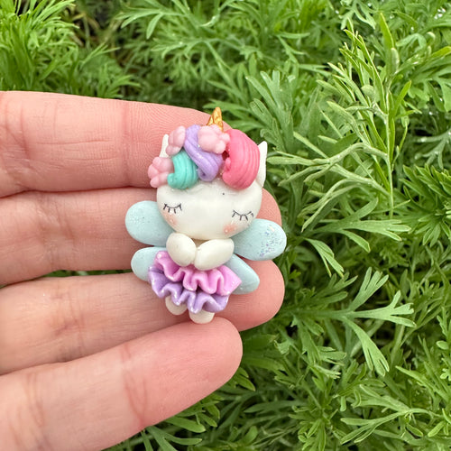 Custom Unicorn Fairy Clay Bow