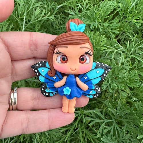 Custom Butterfly Girl Clay Bow