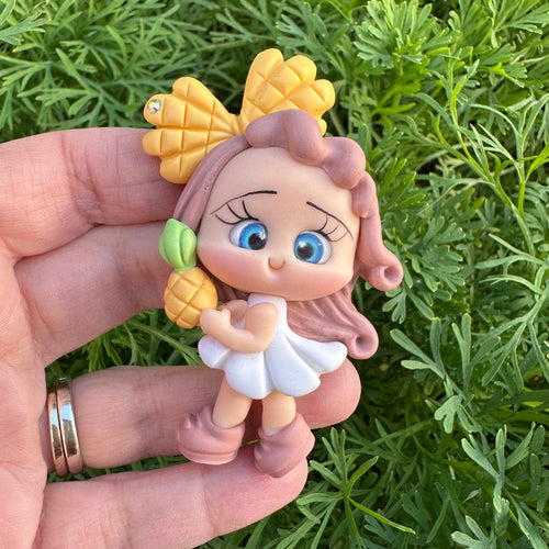 Custom Food Girl Clay Bow