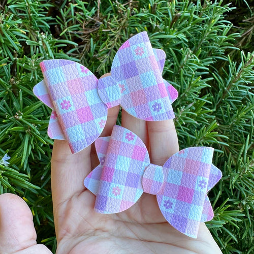 Blossom Gingham Kiarah Mini Piggy Clips