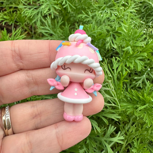 Custom Ice Cream Girl Clay Bow