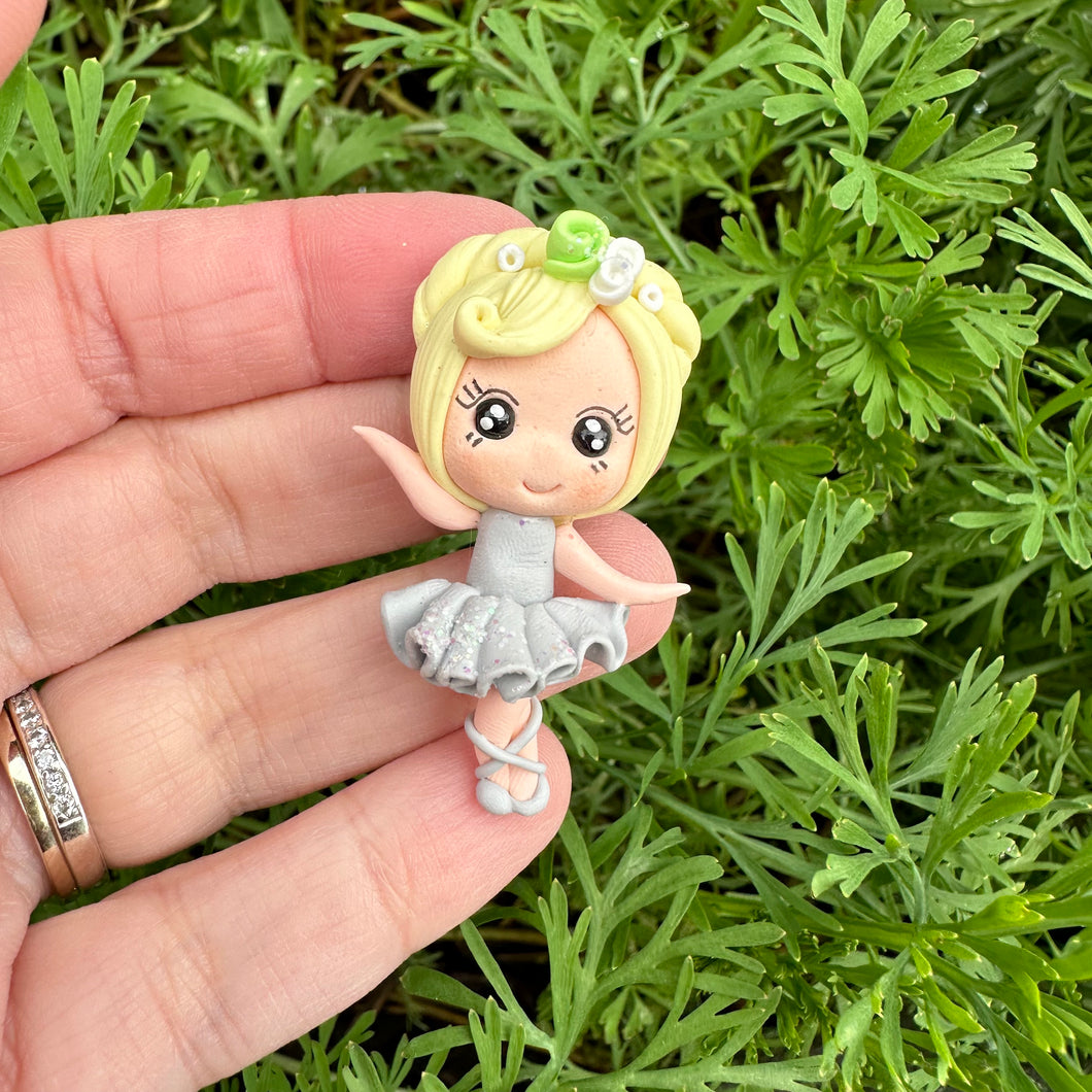 Custom Floral Ballerina Clay Bow