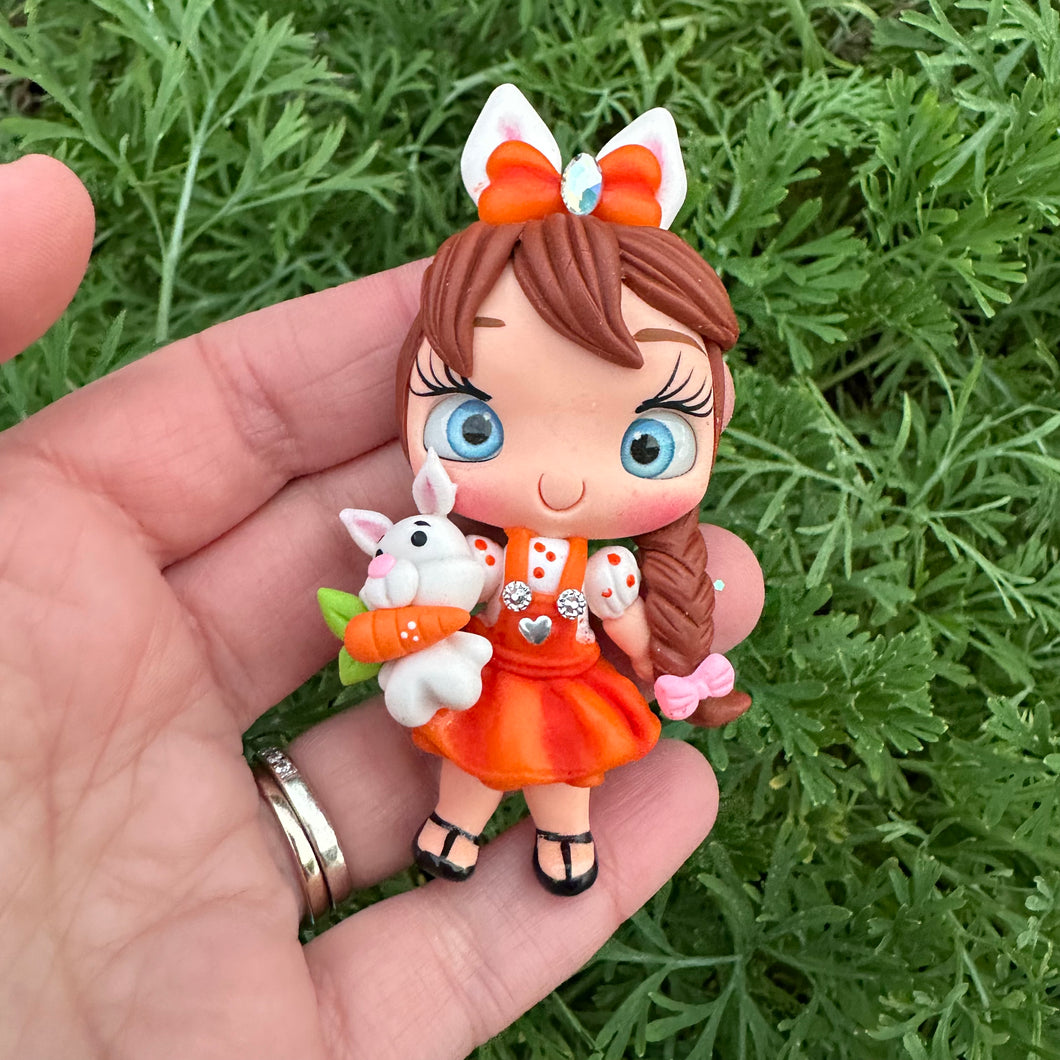 Custom Easter Girl Clay Bow