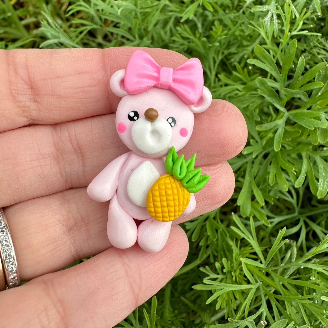 Custom Pineapple Bear Clay Bow