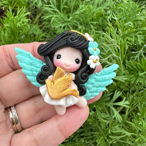 Custom Floral Fairy Clay Bow