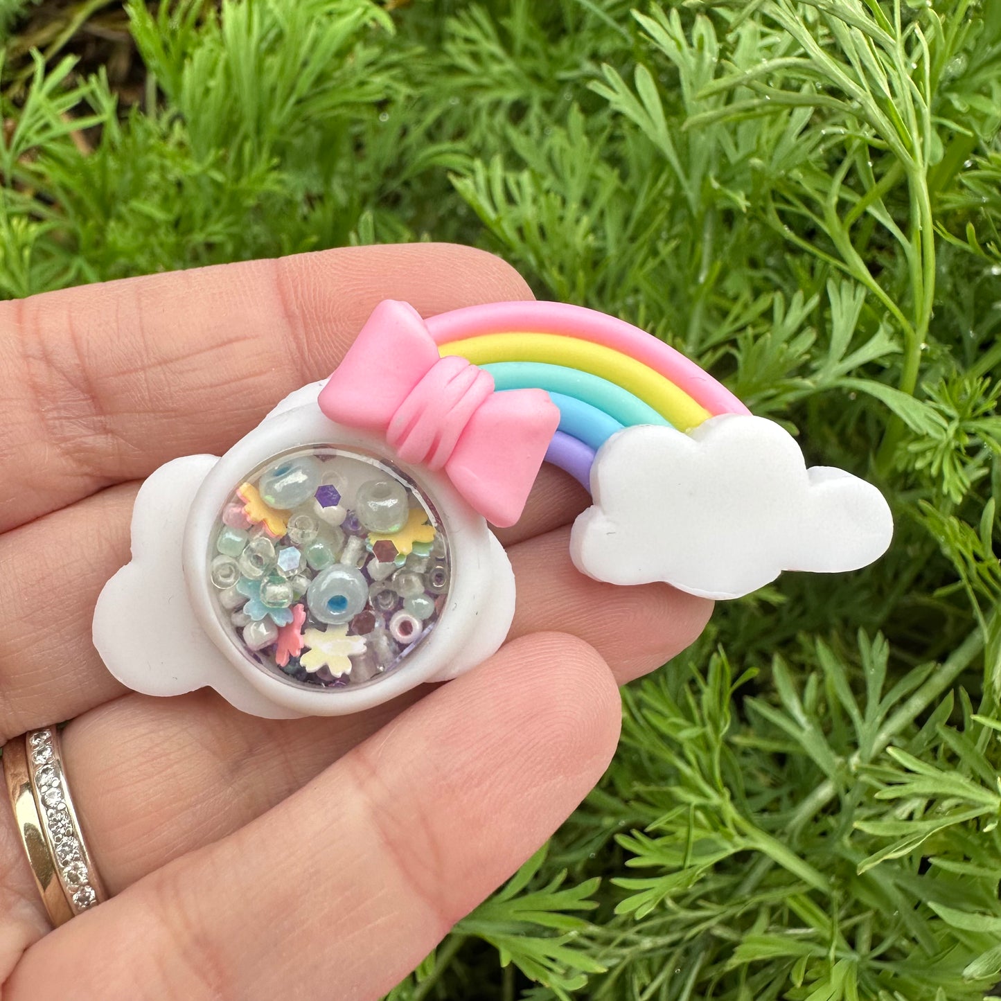 Custom Rainbow Clay Bow