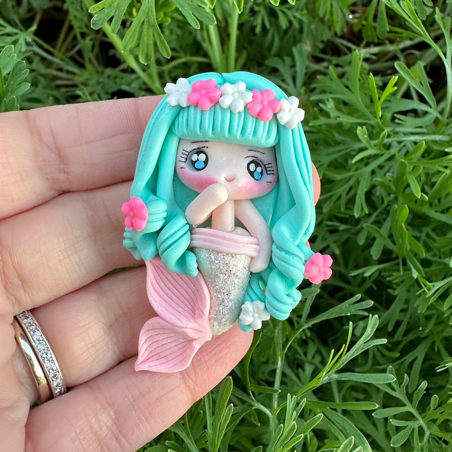 Custom Mermaid Clay Bow