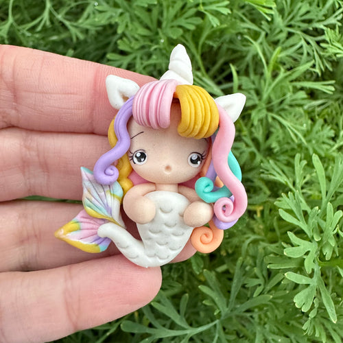 Custom Mermaid Unicorn Clay Bow