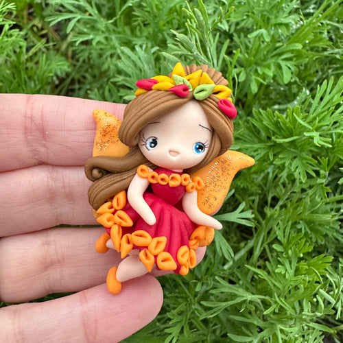 Custom Floral Fairy Clay Bow