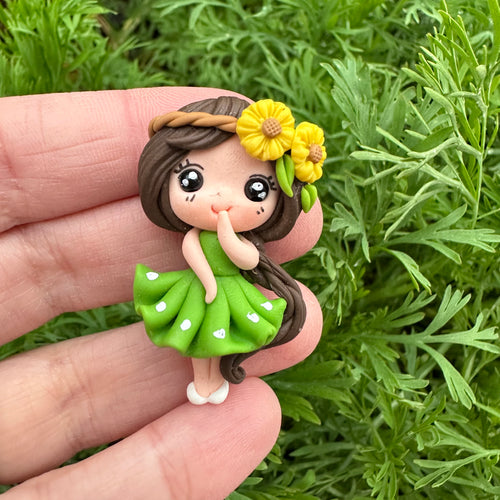 Custom Floral Clay Bow