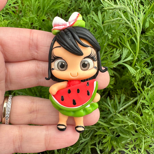 Custom Watermelon Girl Clay Bow