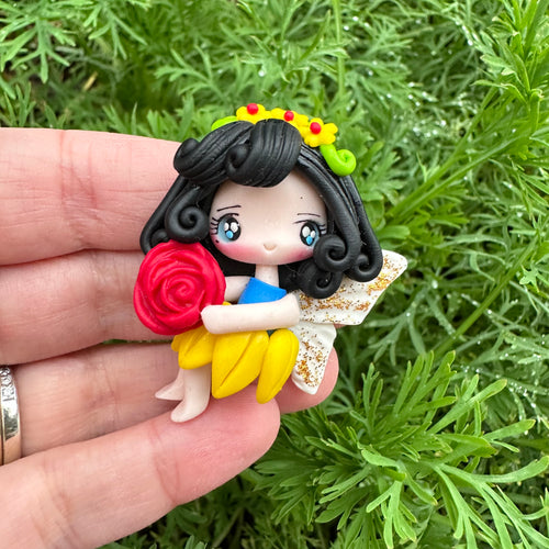 Custom Floral Fairy Clay Bow