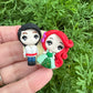 Custom Princess Couple Clay Bow