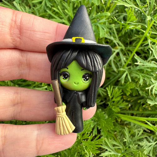 Custom Halloween Witch Clay Bow