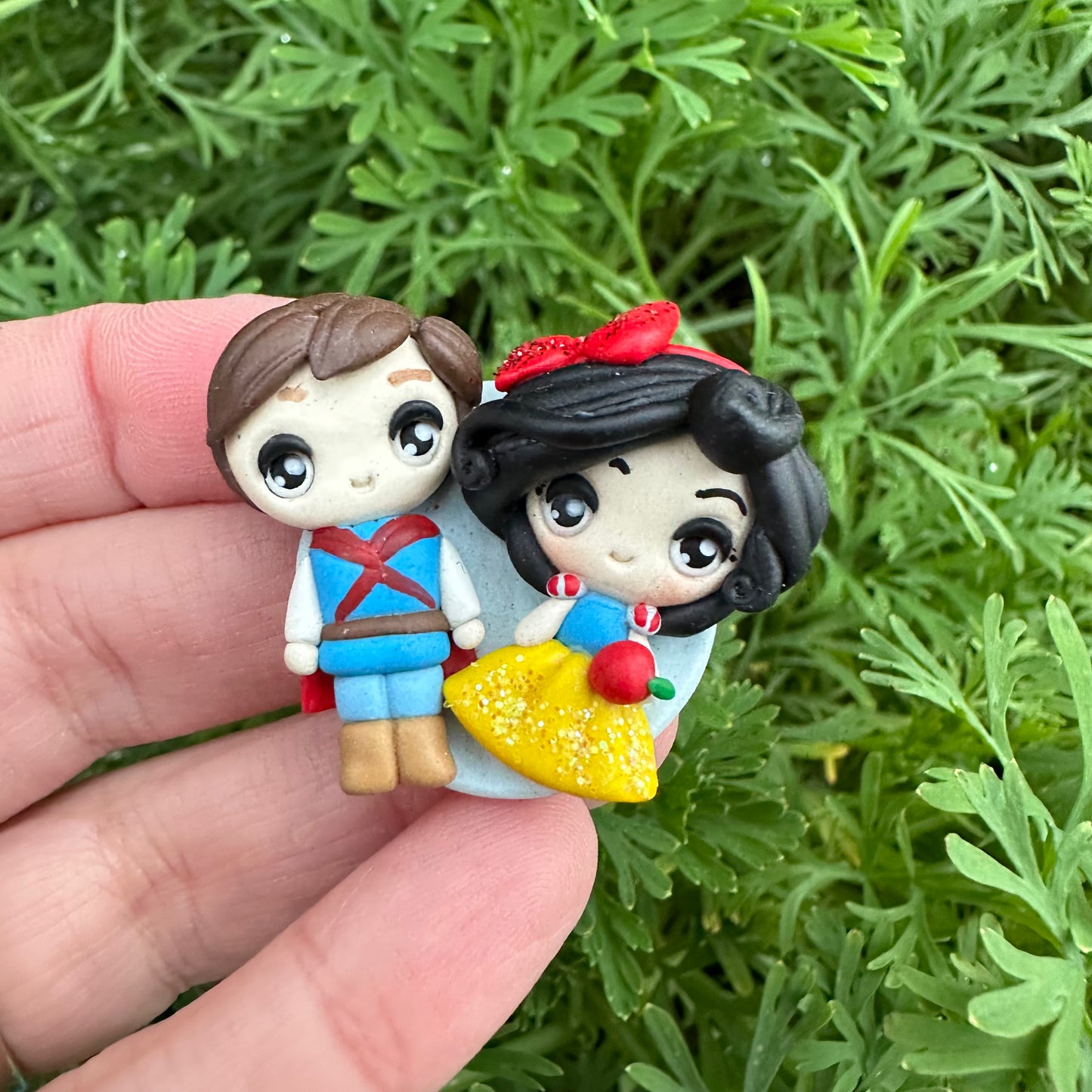 Custom Princess Couple Clay Bow