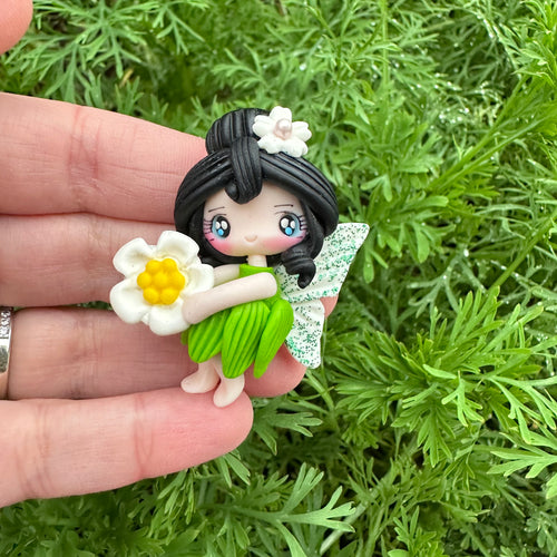 Custom Floral Fairy Clay Bow