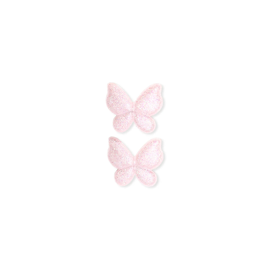 Clip Pigtail// Pink Sparkle Butterfly