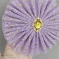 Lilac & Gold Embellished Tulle Clip