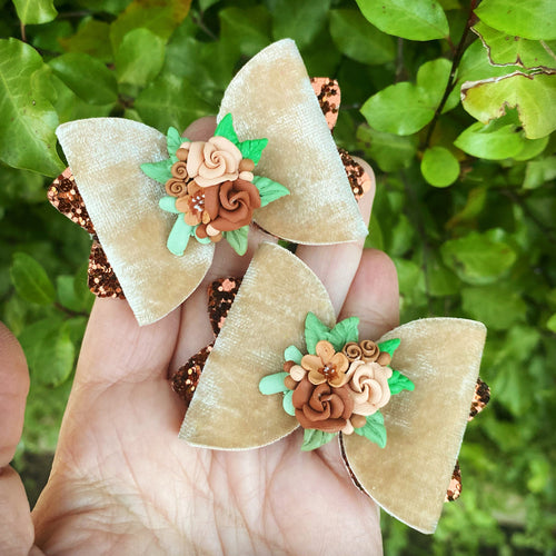 Floral Clay Cluster Kiarah Mini Piggy Clips